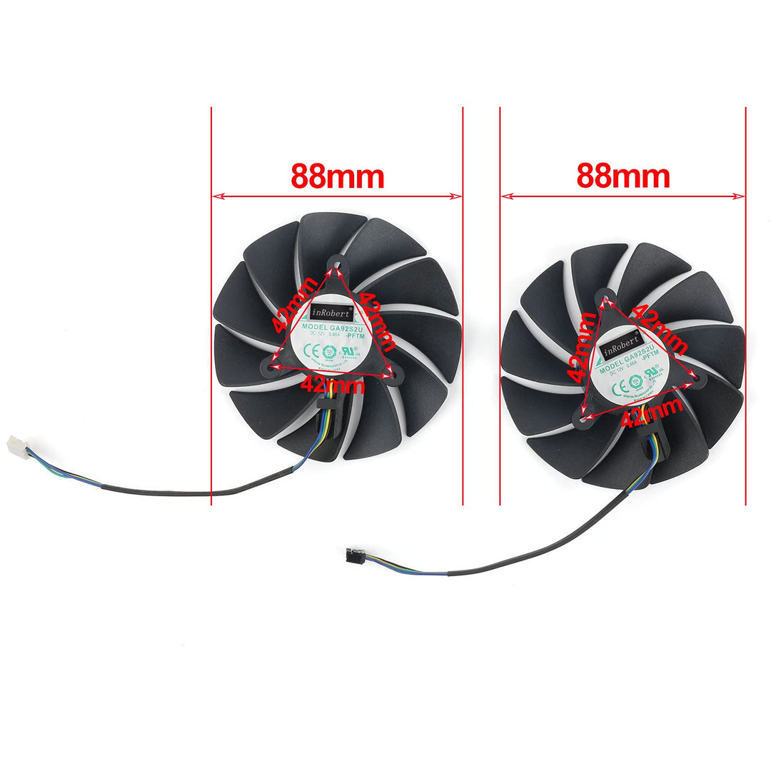 88mm GA92S2U RTX3060 GPU-Fan-Replacement for Zotac-Gaming-RTX-3060-Ti-TWin-Edge-Graphics-Card-Cooling-Fan (Fan-AB)