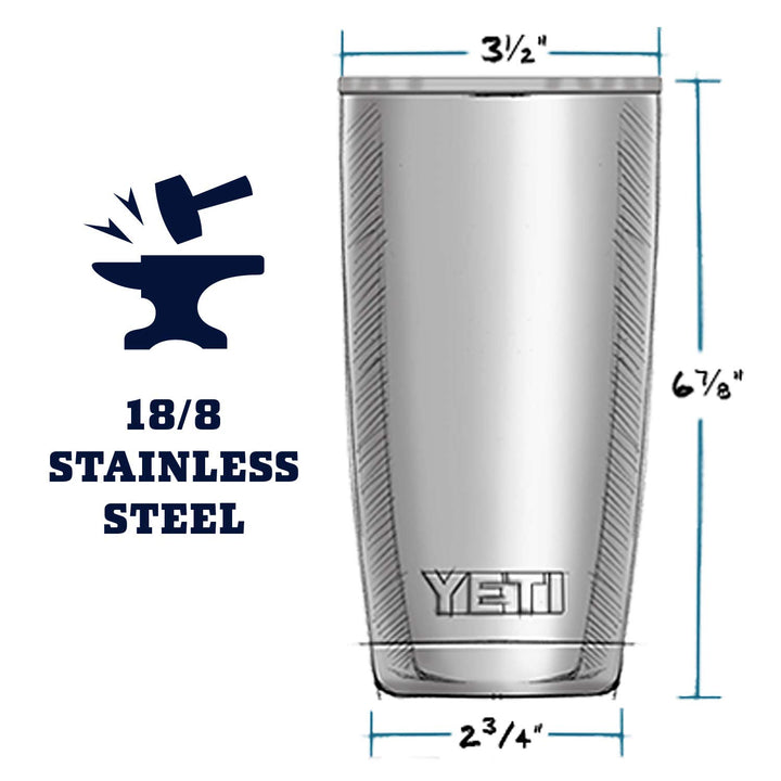 Rambler 20 oz Tumbler, Stainless Steel, Vacuum Insulated with MagSlider Lid, Black
