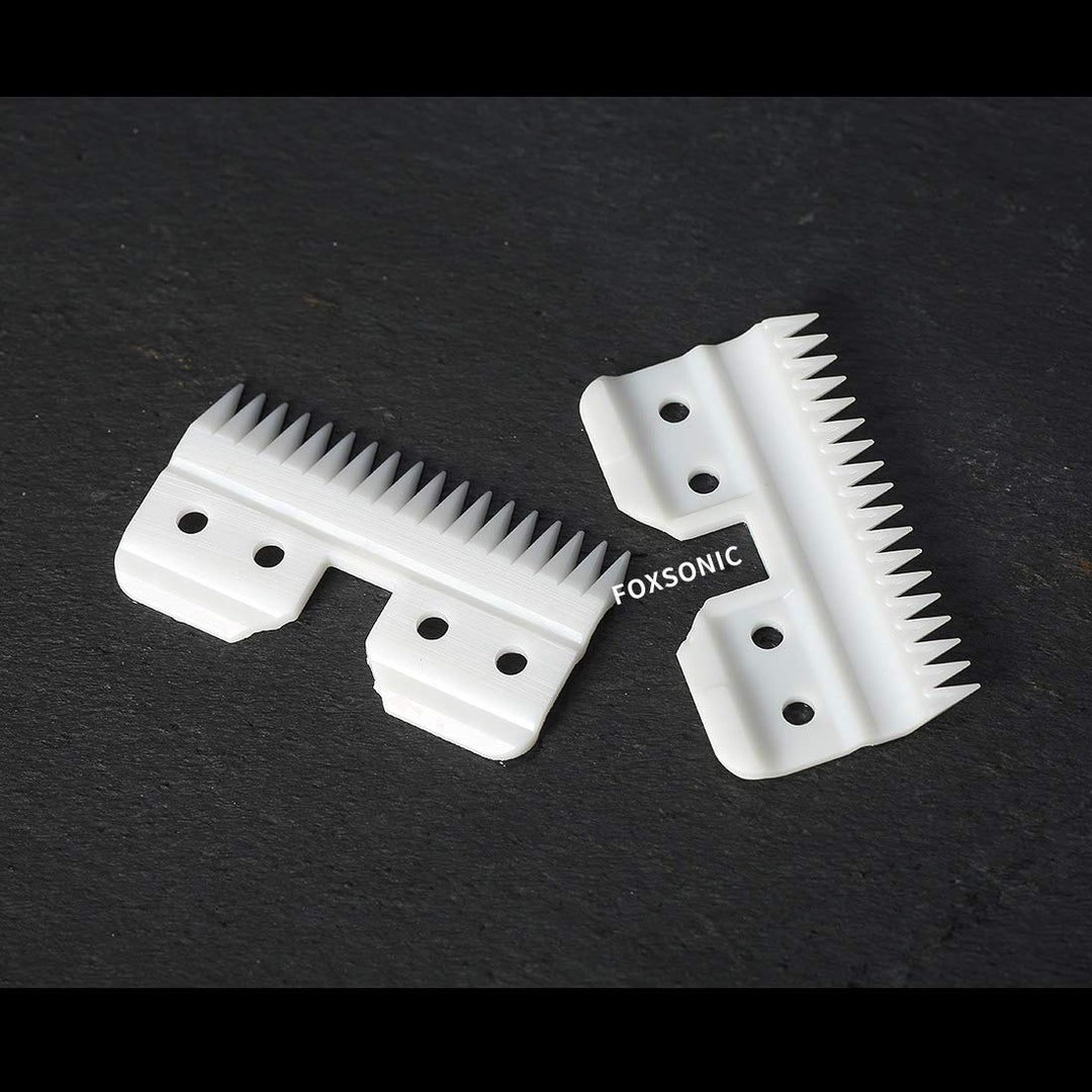 2pcs Fast Feed Ceramic Blades for Oster Fast Feed Clipper Oster A5 Grooming Clippers Ceramic Clipper Movable Blade