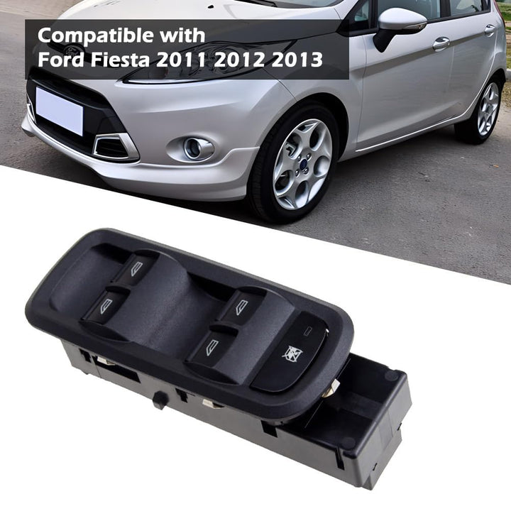 Master Power Window Switch Compatible with 2011 2012 2013 Ford Fiesta, Front Left Driver Side Electric Window Control Switch Replace 8A6T-14A132-CC BE8Z-14529-AA