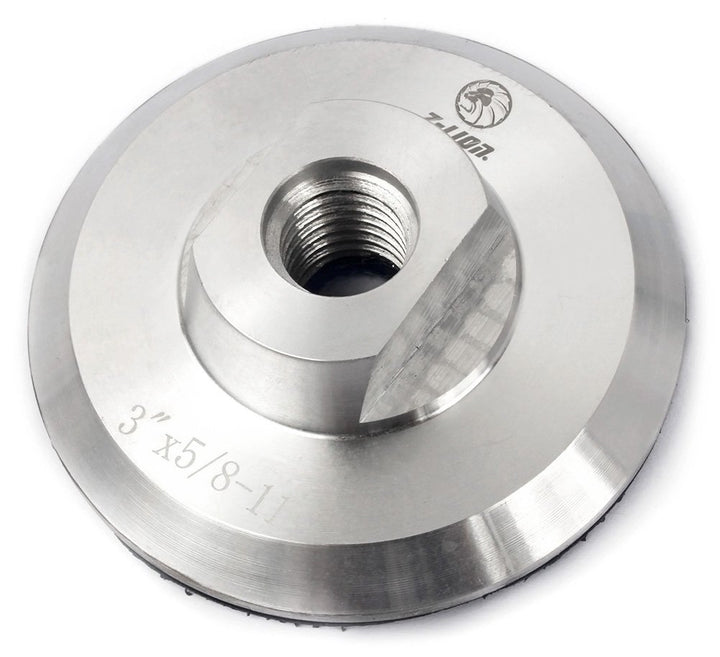 Aluminum Backer Pad 3 Inch Hook and Loop Backing Pad with 5/8-11 Thread