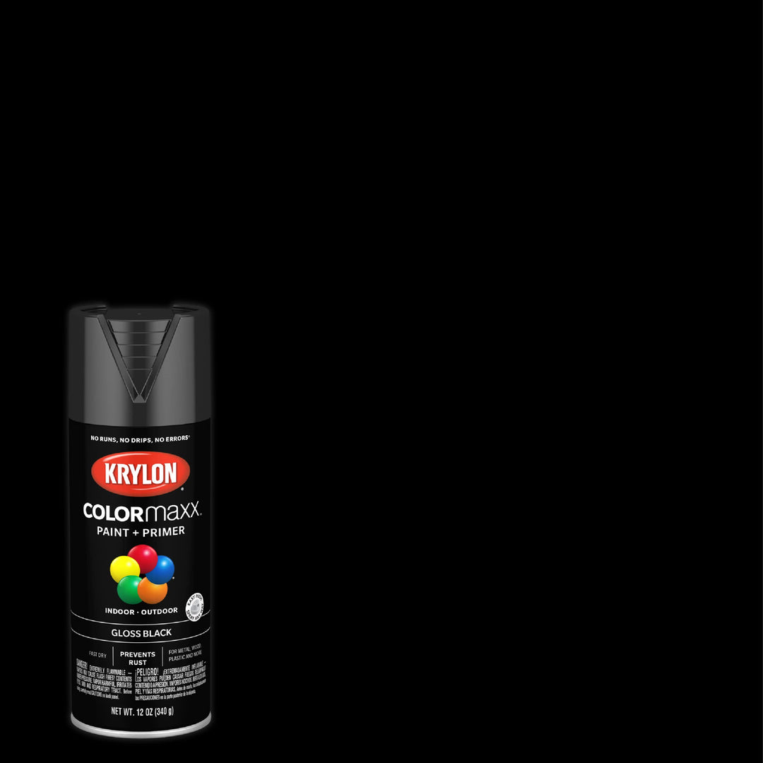 12 oz K05505007 Black COLORmaxx Paint & Primer Spray Paint, Gloss