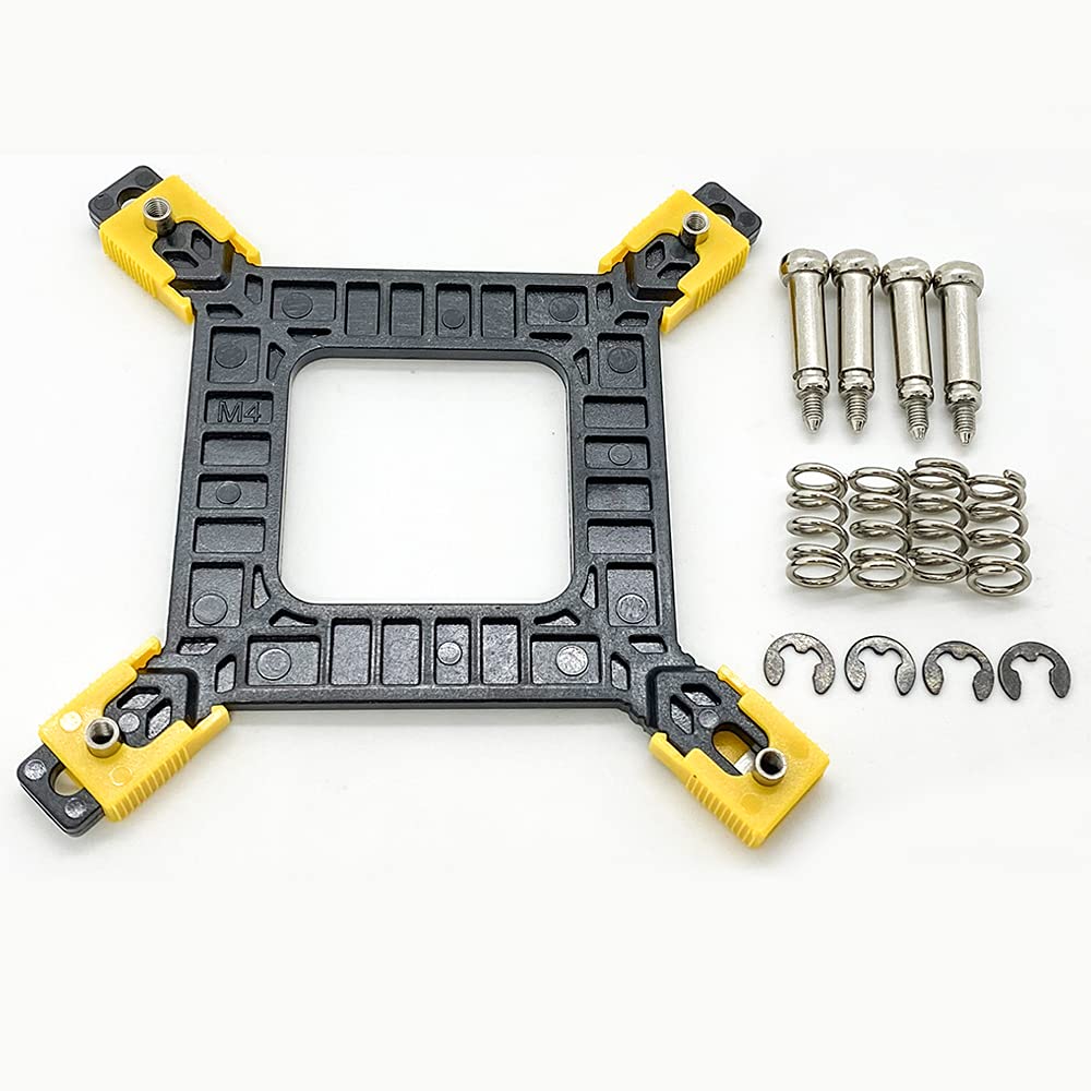 Adjustable Motherboard Backplate CPU Heatsink Mounting Bracket Kit Compatible with Intel LGA 775 1150 1155 1156 1366 Motherboard CPU Radiator Holder Backplate Snap Fix Screw Bolts