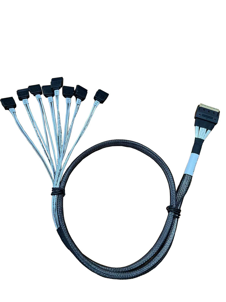 X8 to 8*,- 74P to 8* 7P, SlimSAS Host/RAID to SATA Target HD, 85CM Cable