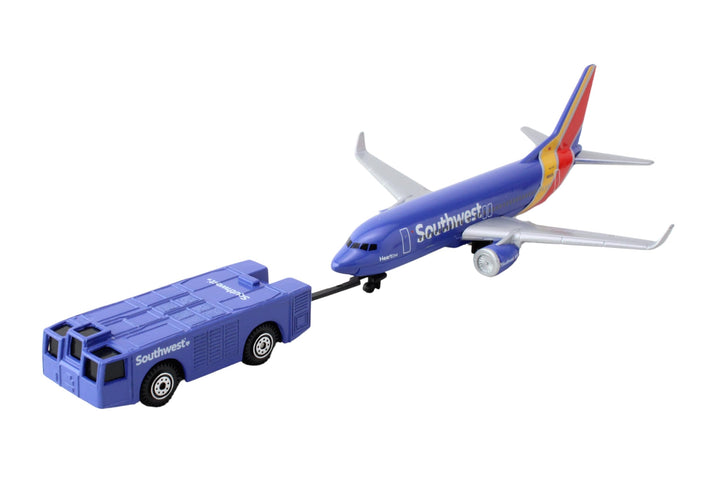 Southwest Airlines Airport Playset with Die-Cast Metal Model Airplane with Plastic Parts, Cars and Transportation Toys for Kids Ages 3+