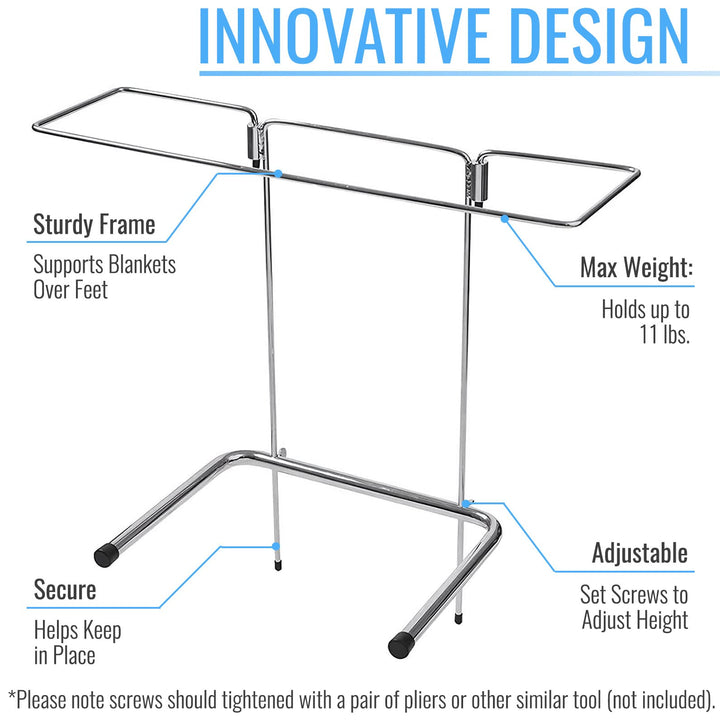 Blanket Lift Bar Support Frame, Adjustable, Silver