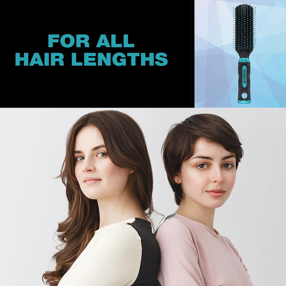 Salon Results Detangling Hairbrush - For Men and Women, All Hair Types with Nylon Bristles