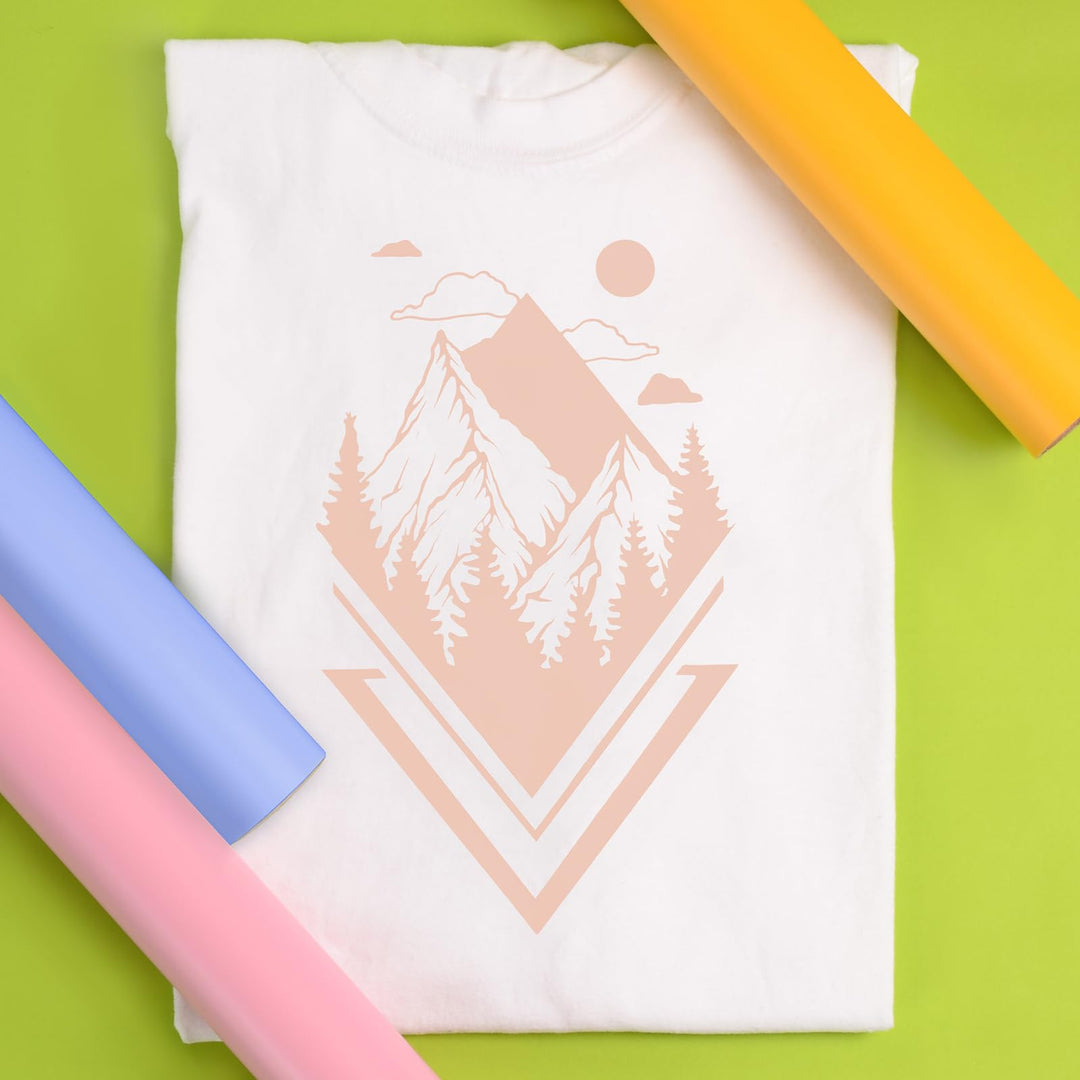 EasyWeed Heat Transfer Vinyl 11.8 x 5ft Roll (Pale Peach) - Compatible with , Cricut, Silhouette and Other Craft/Professional Cutters - CPSIA Certified