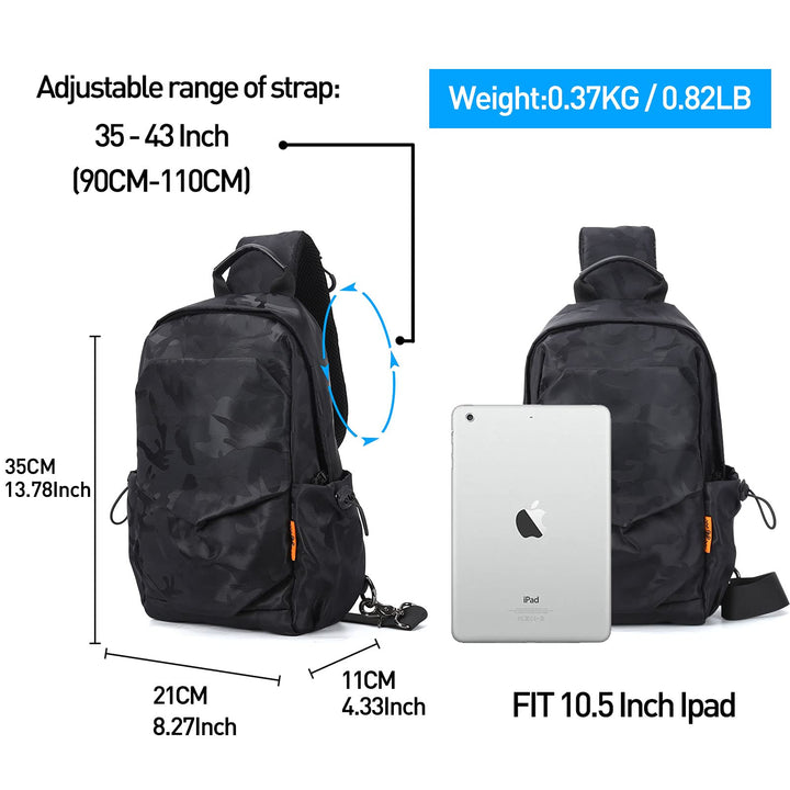 Men's Daypack Backpacks, Black, L