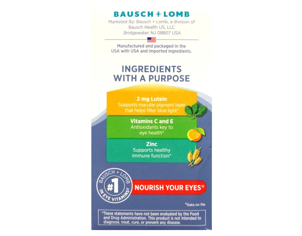Bausch & Lomb Ocuvite with Lutein - 120 Tablets
