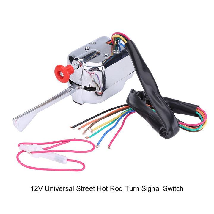 Turn Switch, 12V Universal Street Hot Rod Turn Switch Heavy Duty Vintage Car Truck