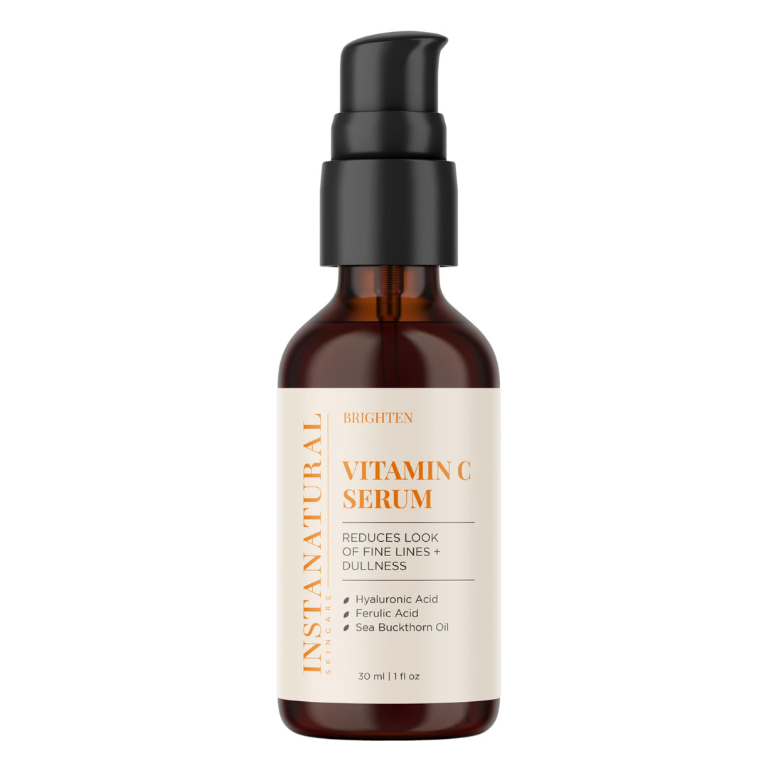 Vitamin C Face Serum, Brightens, Hydrates and Reduces Signs of Aging, with Vitamin C, Hyaluronic and Ferulic Acid, 1 FL Oz