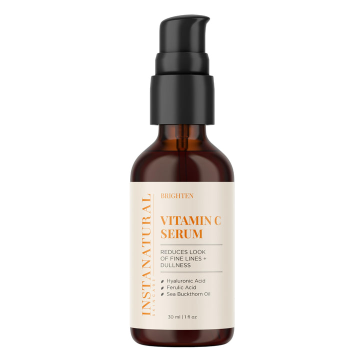 Vitamin C Face Serum, Brightens, Hydrates and Reduces Signs of Aging, with Vitamin C, Hyaluronic and Ferulic Acid, 1 FL Oz