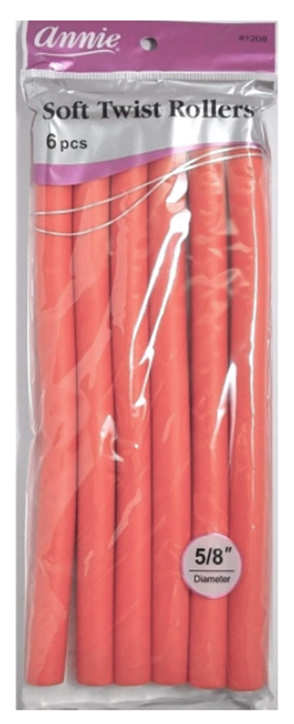 01208 Soft Twist Rollers, Orange, 6 Count