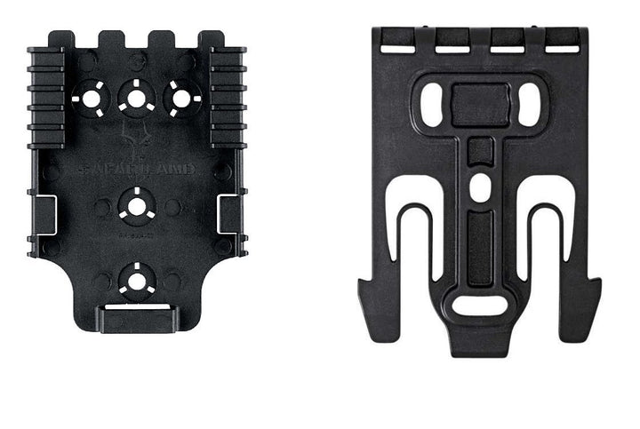 QLS 1-2 Quick Locking System Kit, Platform Attachment for Duty Holsters and Accessories with Locking Fork and Receiver Plate - Level 1 Retention, Black
