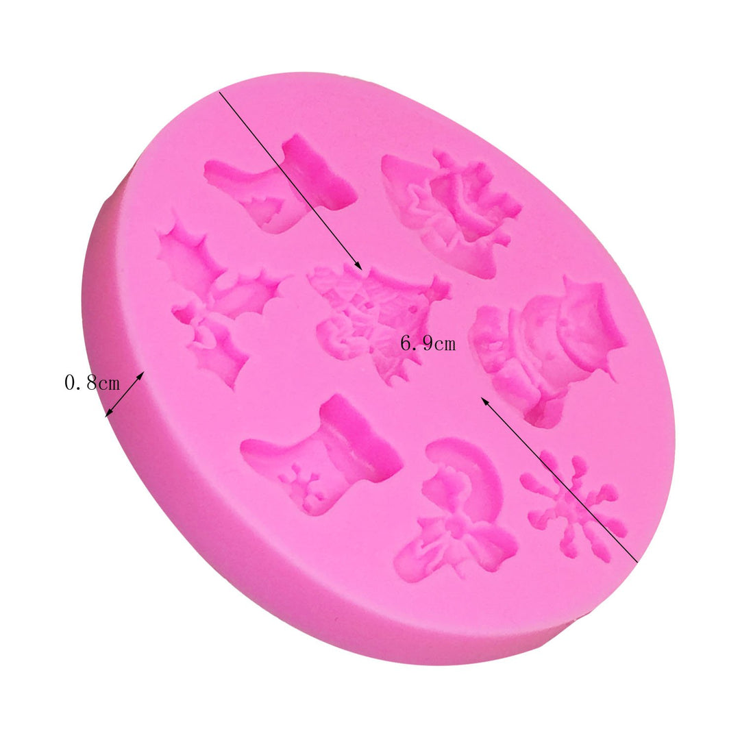 Super Glossy Christmas Bell Deer Silicone Mold, Resin Casting Mold for Christmas Decorations, Silicone Christmas Tree Ornament Resin Molds DIY Keychain Mold Jewelry Pendants Craft