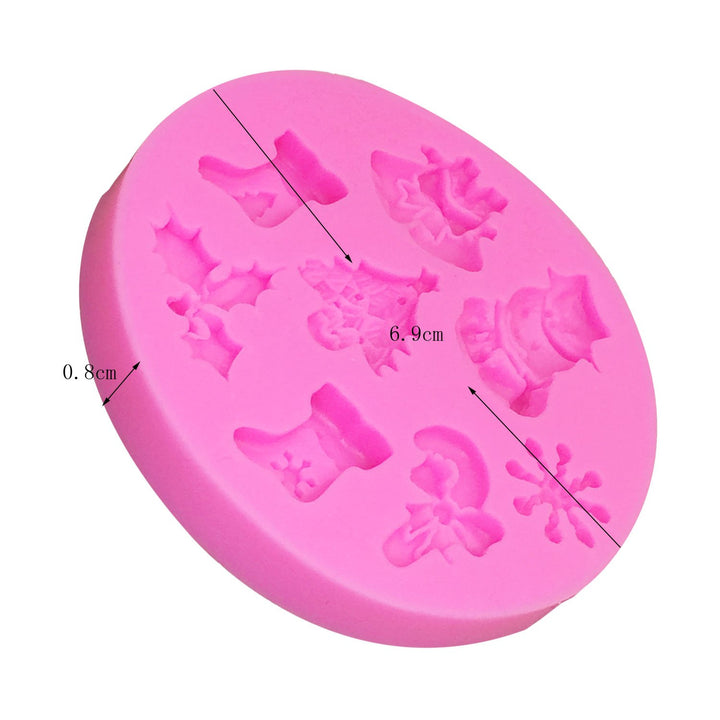 Super Glossy Christmas Bell Deer Silicone Mold, Resin Casting Mold for Christmas Decorations, Silicone Christmas Tree Ornament Resin Molds DIY Keychain Mold Jewelry Pendants Craft
