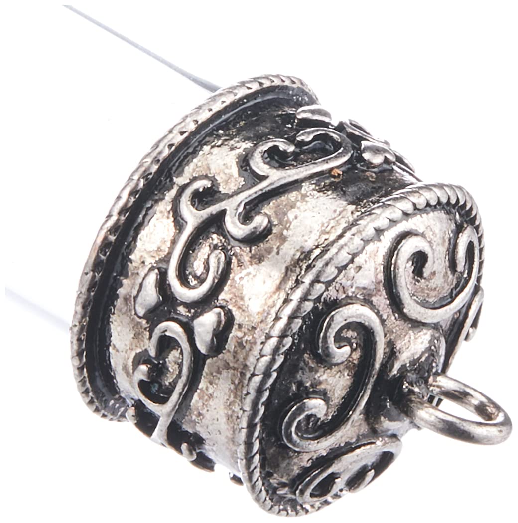 Steampunk Glass Pendant 1/Pkg-Large Vial, Silver