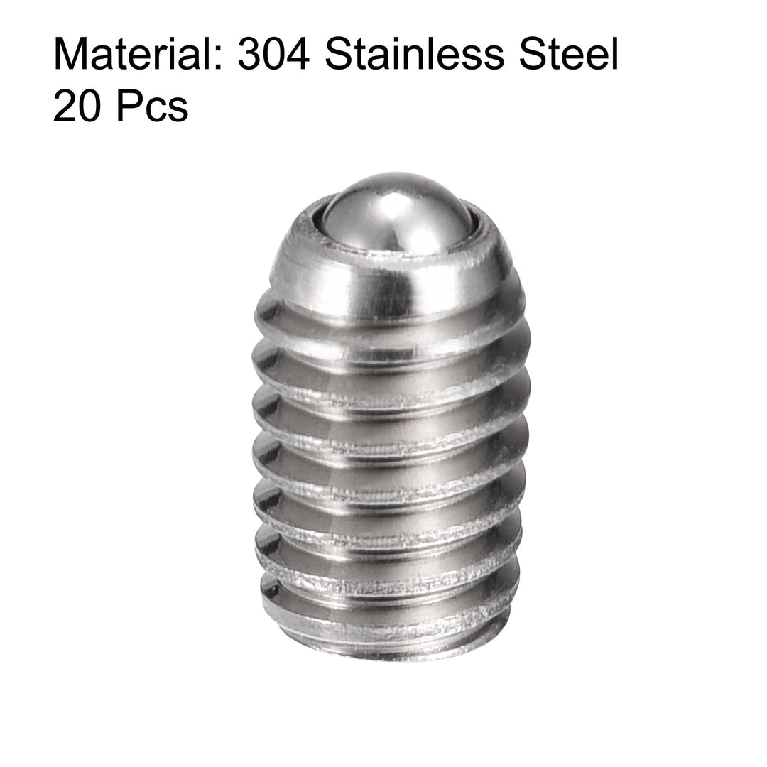 Ball Point Set Screws, M4 x 6mm 304 Stainless Steel Metric Spring Hex Socket Screw 20pcs