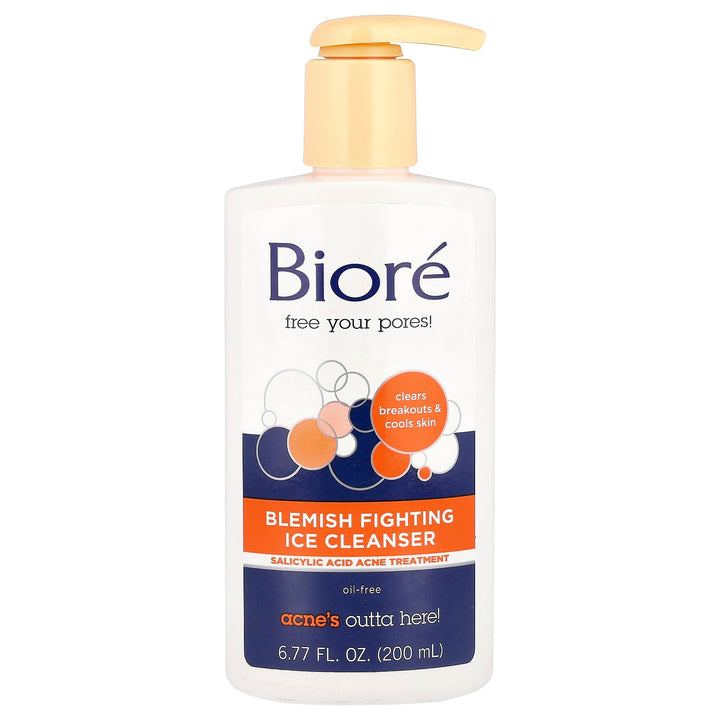 Blemish Fighting Ice Cleanser, Salicylic Acid, Clears and Helps Prevent Acne Breakouts, Cools & Refreshes Skin, Oil Free, 6.77 Ounce