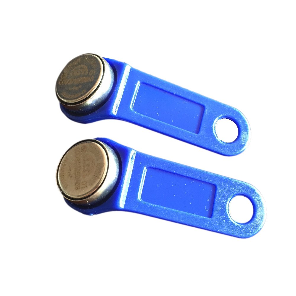YARONGTECH 10pcs/lot DS1990A F5 Blue Handle Read-only iButton I-Button Non Magnetic TM Card Electronic Key IB Tags