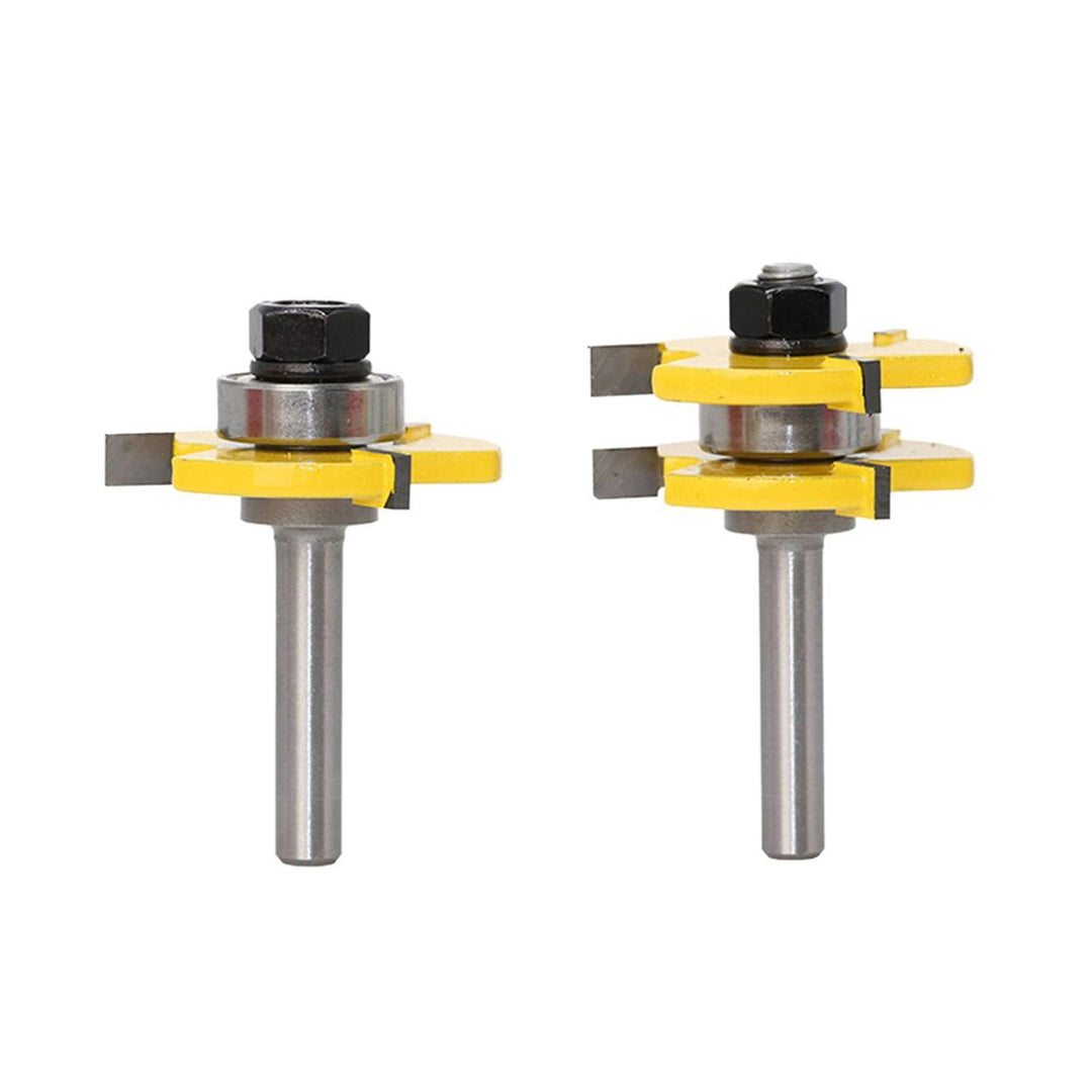 1/4 Shank 1-3/8 Diameter 45 Degree Lock Miter Router Bit Wood Cutter for Woodworking Drilling Power Tools