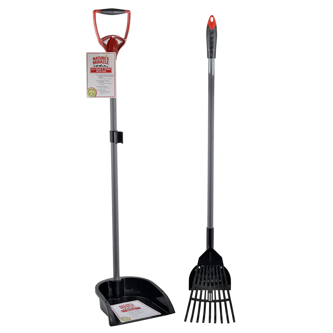 Nature's Miracle 2-in-1 Rake N’ Spade With Pan, Scoop, For Pet Cleanup