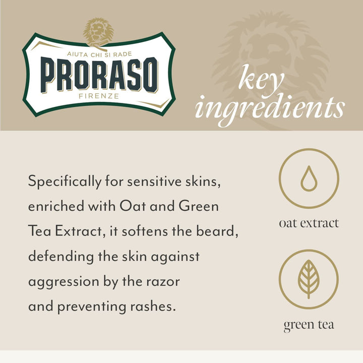 Pre-Shave Conditioning Cream for Men, Sensitive Skin Formula with Oatmeal and Green Tea, 3.6 Ounce (Pack of 1)
