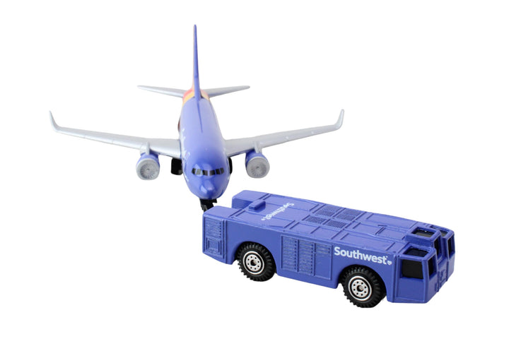 Southwest Airlines Airport Playset with Die-Cast Metal Model Airplane with Plastic Parts, Cars and Transportation Toys for Kids Ages 3+