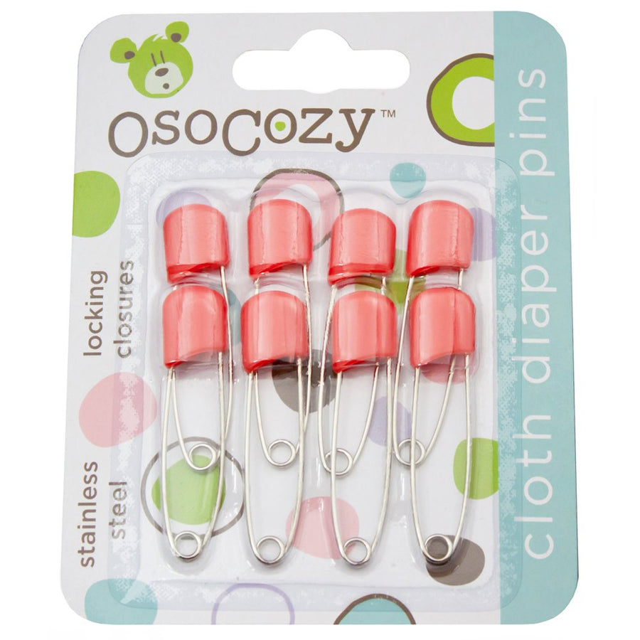 Diaper Pins - {Red} - Sturdy, Stainless Steel Diaper Pins with Safe Locking Closures - Use for Special Events, Crafts or Colorful Laundry Pins , 2.875 Inch x 0.25 Inch x 0.5 Inch