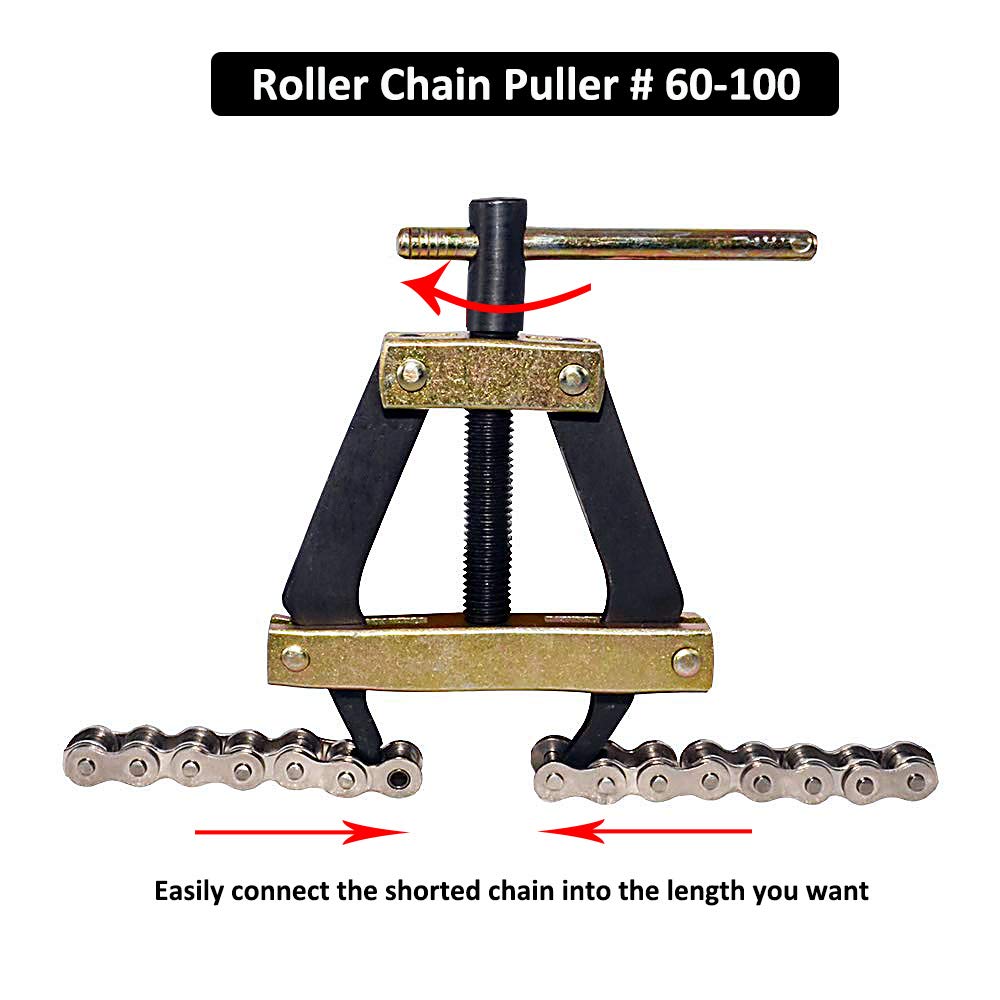 Roller Chain Puller Holder for Chain #60, 80 and 100 Motorcycle Bicycle Go Kart ATV Chains Replacement