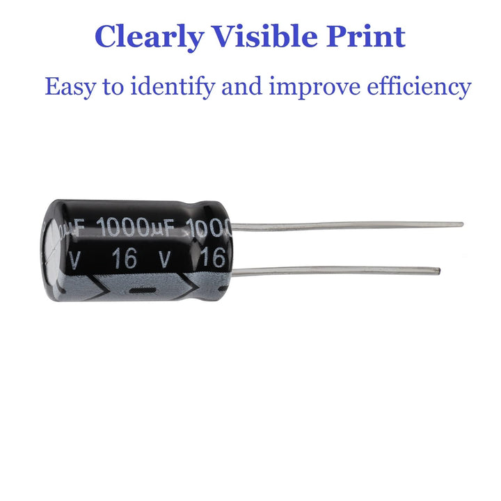 Capacitor Kit, 500Pcs 24 Values Aluminum Electrolytic Capacitor Kit, Range 0.1uF - 1000uF 10V - 50V Assortment Kit for Electronic Repairs on Circuit Boards