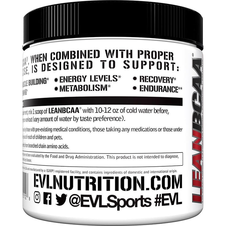 Stimulant Free Lean BCAA Powder Nutrition BCAAs Amino Acids Powder with CLA Carnitine and 2:1:1 Branched Chain Amino Acids Supports Muscle Recovery Fat Burn and Metabolism - Fruit Punch