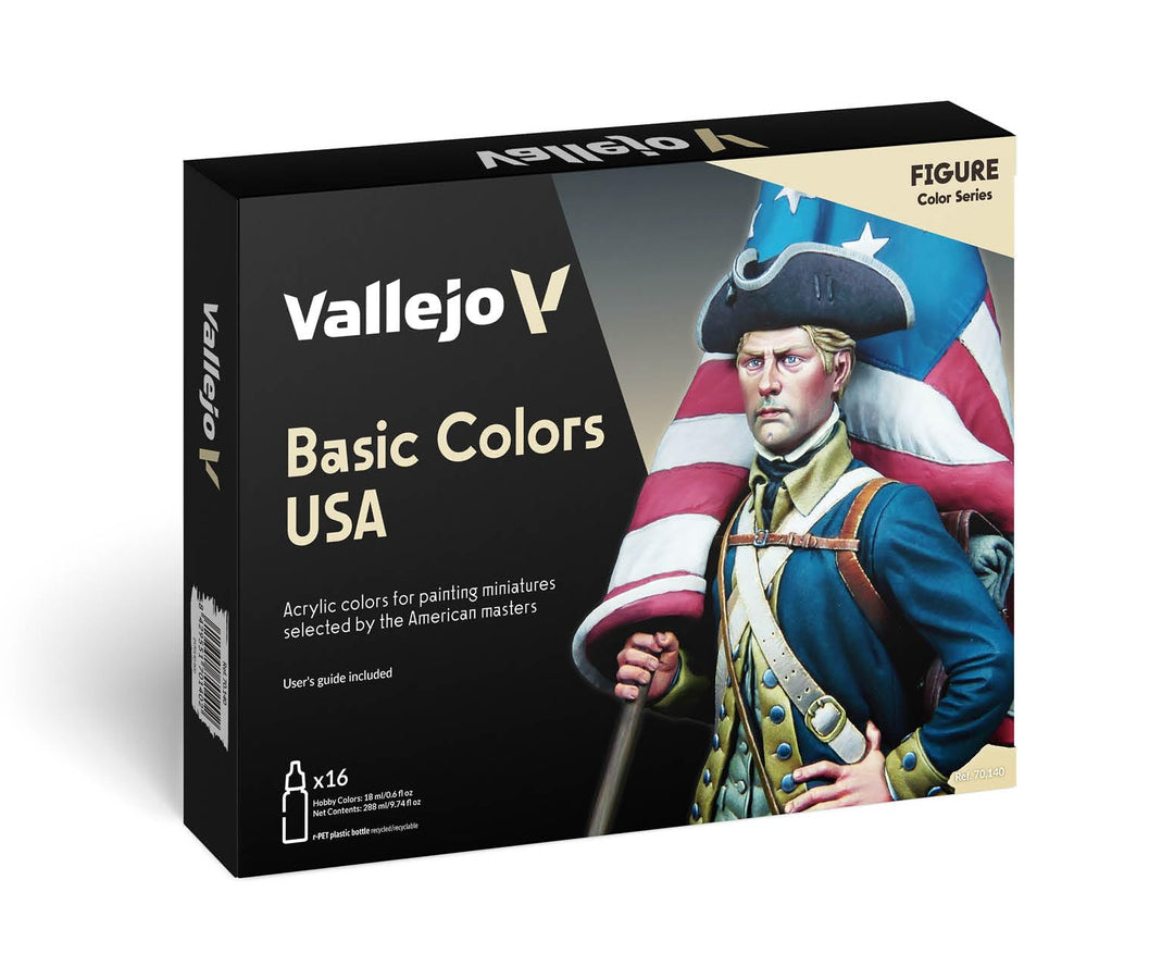 Basic USA Acrylic Colors Paint Set, 17ml, Assorted Colors, 0.57 Fl Oz (Pack of 16)