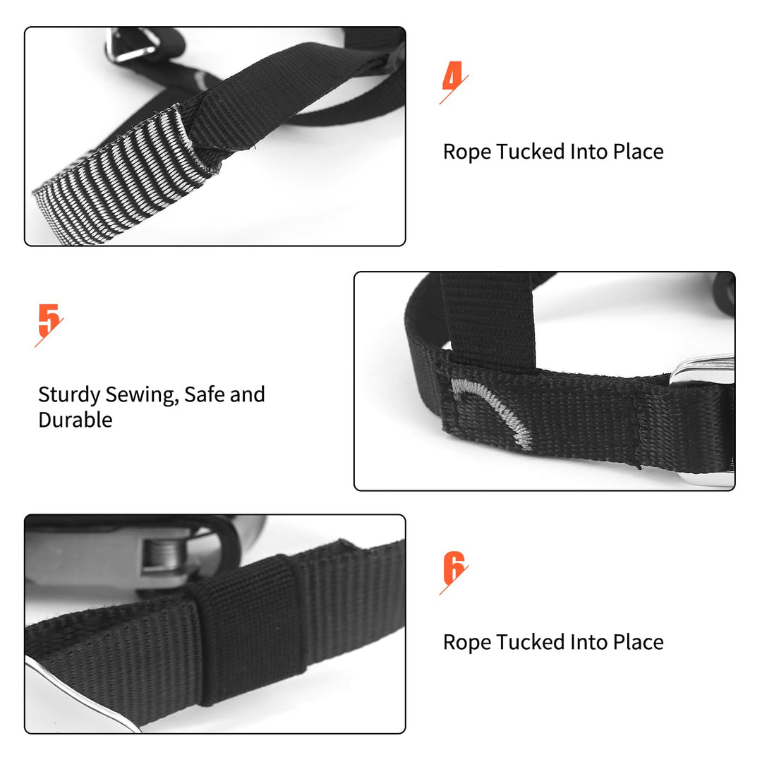 Left Foot Ascender Riser Rock Climbing Tree Arborist Mountaineering Rappelling Quick Step Equipment CE Certified Climbing Device for 8~13MM Rope(Left Black)