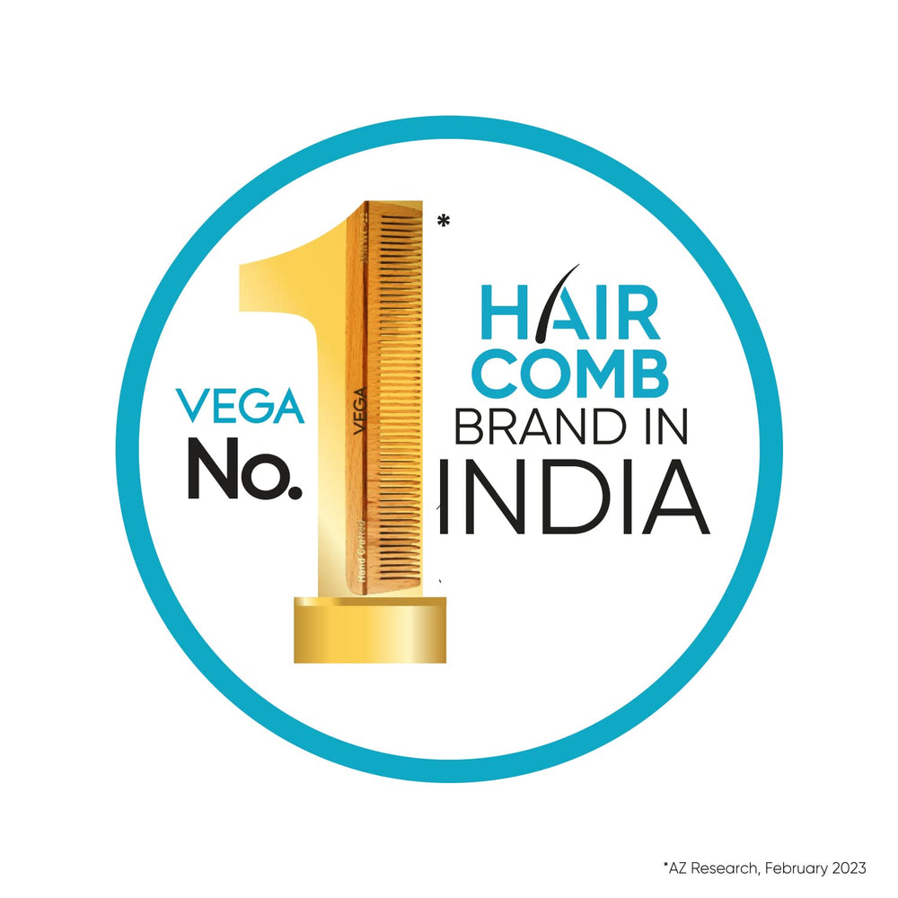 Vega Lilac Shampoo Comb (India's No.1* Hair Comb Brand) for Detangling Hair, Purple (1268)