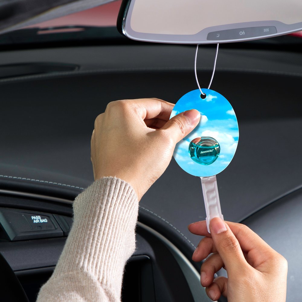 Car Air Freshener and Purifier - Odor Eliminator for Cars & Truck, Freshfx Tranquil Skies, 0.08 Fl Oz Diffuser, Pack of 4, 18593-4PK