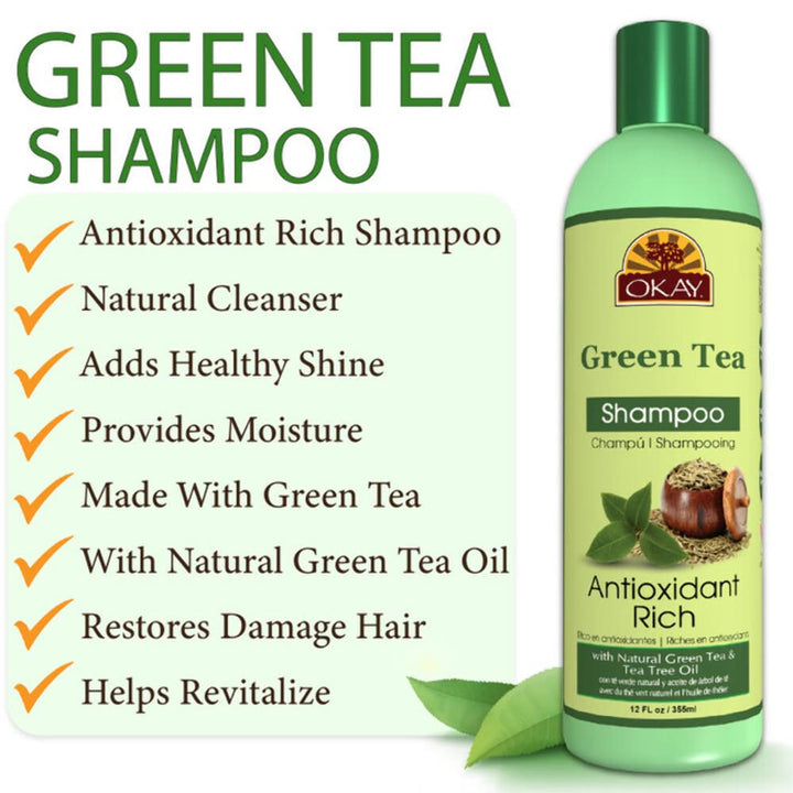 Green Tea Nourishing Antioxidant Rich Shampoo, 12 Ounce