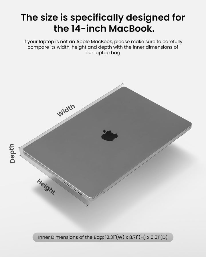 360 Protective Laptop Sleeve for M4 MacBook Pro 14-inch M3/M2/M1 Pro/Max A3112 A3401 A3185 2024-2021, 13-inch iPad Pro (M4)/ iPad Air (M2) with Magic Keyboard, Water-Resistant Carrying Case