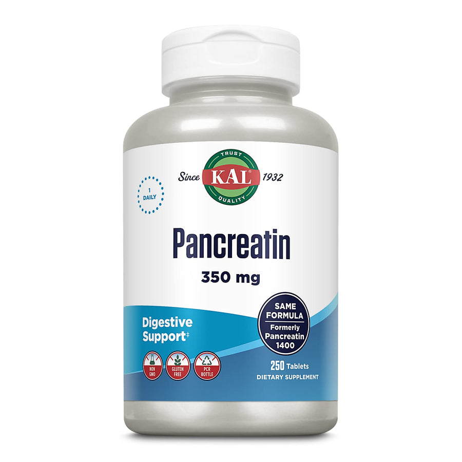Pancreatin 350mg, Digestive Enzymes for Women and Men, Pancreatic Enzymes for Digestive Health Support, Gluten Free, Non-GMO, Rapid Disintegration, 60-Day Guarantee, 250 Servings, 250 Tablets