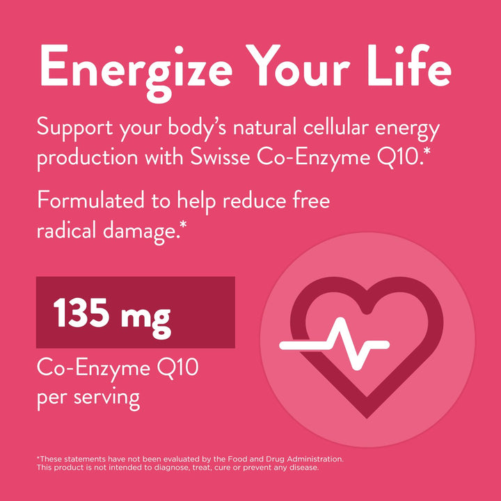 CoQ10 Supplement Co-Enzyme Q10 | 6 months Supply| Coenzyme Q10 Supports Heart Health and Ubiquinol Cellular Energy Production | CQ10 Antioxidant Support| Co Q 10 Supplement 135mg | 180 Softgels