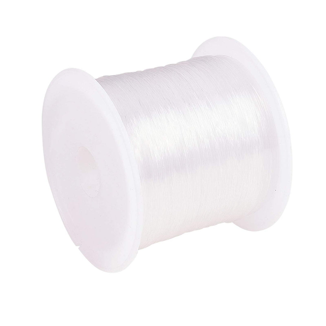 109 Yards 0.25mm Clear Fishing Line Invisible Nylon Thread Jewelry String Wire Crystal Beading Cords String for Party Christmas Decor, Seed Beads Jewelry Bracelet Making