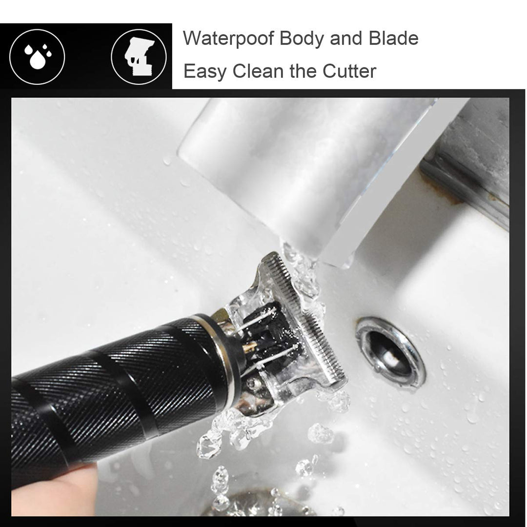 USB Rechargeable Professional Hair Clipper,Hair Trimmer for Men,Gominyouf Cordless Beard Shaver Precision Trimmer with Metal Waterproof Body (Black)