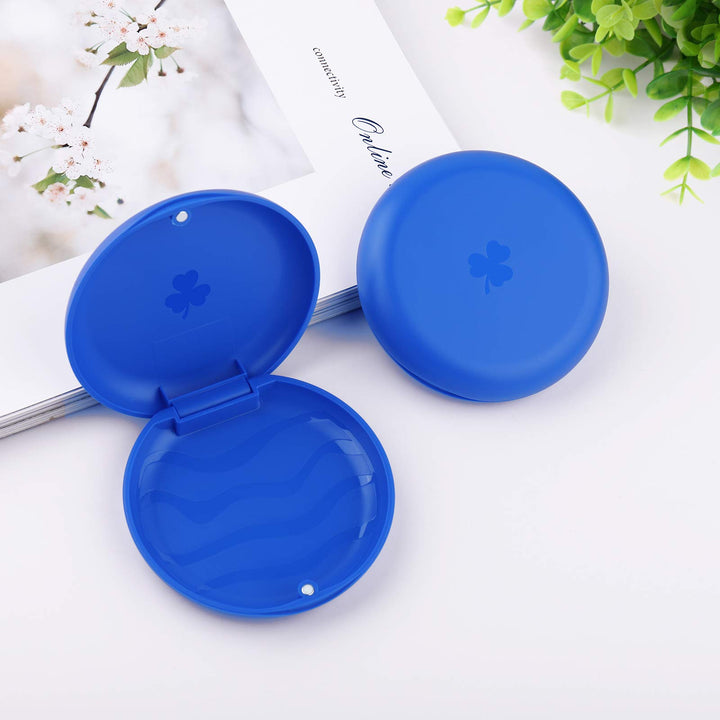 Retainer Cases,Solid Orthodontic Retainer Case (Blue)