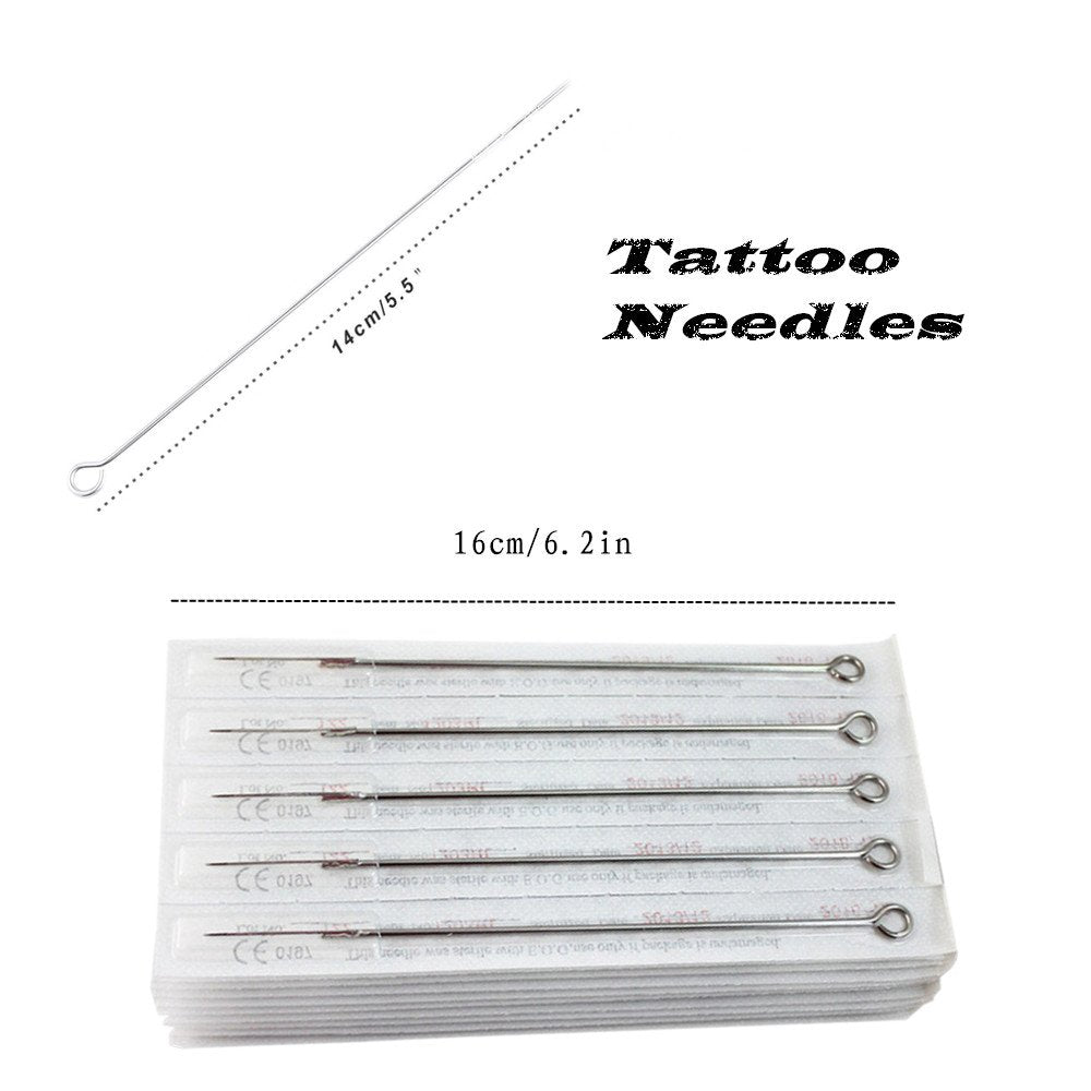 Tattoo Needles - 100pcs Mixed Tattoo Guns Needles 3rl 5rl 7rl 9rl 11rl Round Liner Needles Used For Tattoo Machine Tattoo Kit Tattoo Supplies(100pcs #10 Bugpin RL)