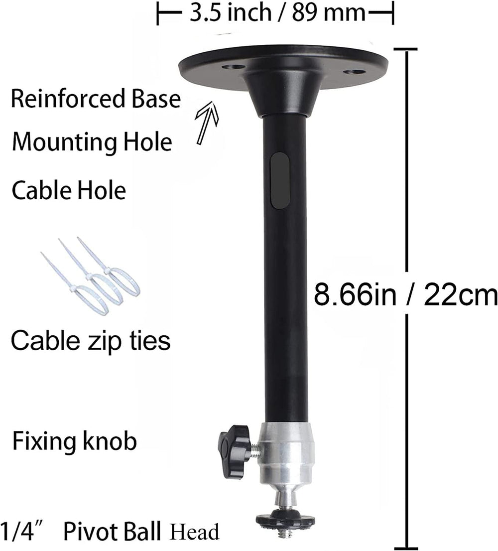 Universal Mini Projector Mount Ceiling Mount Holder with Thread Adapters for Projectors CCTV DVR Camera