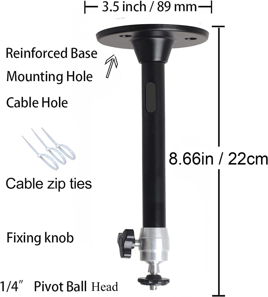 Universal Mini Projector Mount Ceiling Mount Holder with Thread Adapters for Projectors CCTV DVR Camera