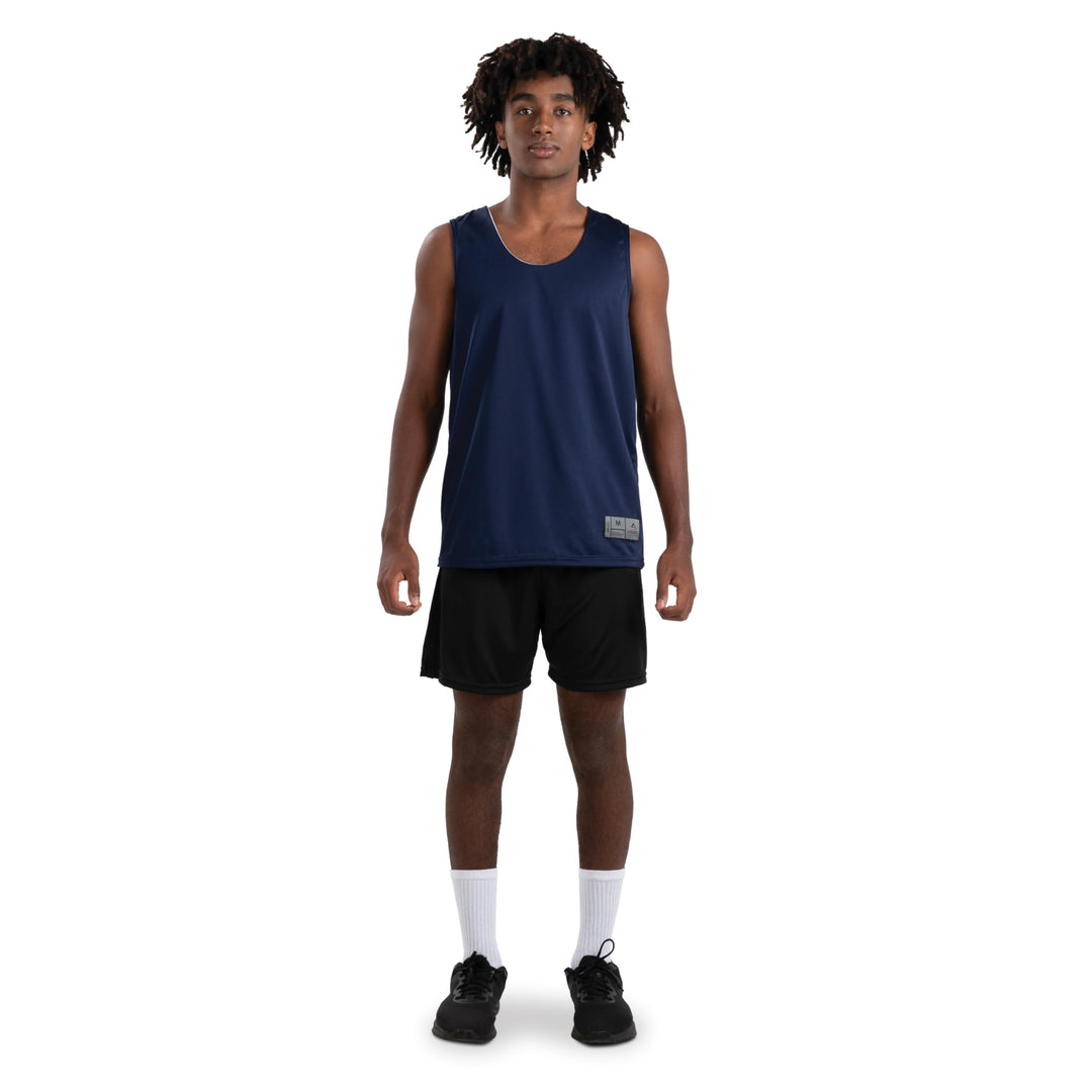 mens Augusta Reversible Wicking Tank Sleeveless, Black/White, Large US
