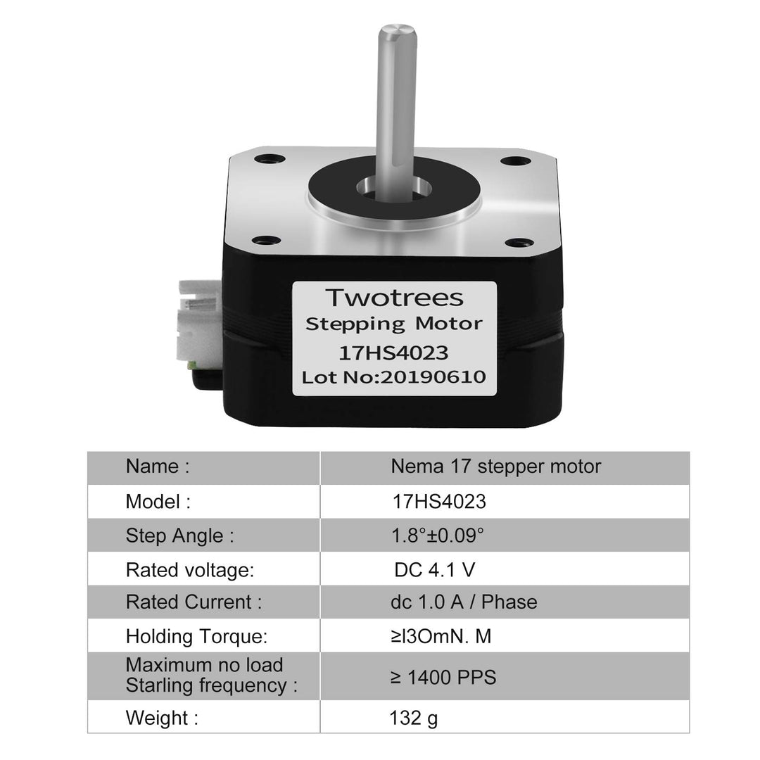 Nema17 Stepper Motor Bipolar 42 Motor 4-Lead Wire with 1m Cable 23mm 42BYGH 23MM 1.5A Motor for CNC XYZ 3D Printer (Pack of 5