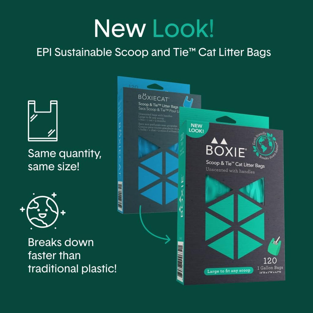 Boxie® Sustainable Scoop & Tie™ Bags for Pet Waste, - 120 Count (Pack of 1)